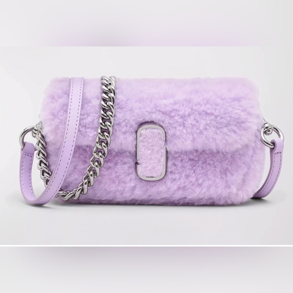 Marc Jacobs Handbags - Marc Jacobs Teddy Fur The Snapshot Mini Shoulder Bag Crossbody ~NWT~ Lilac​